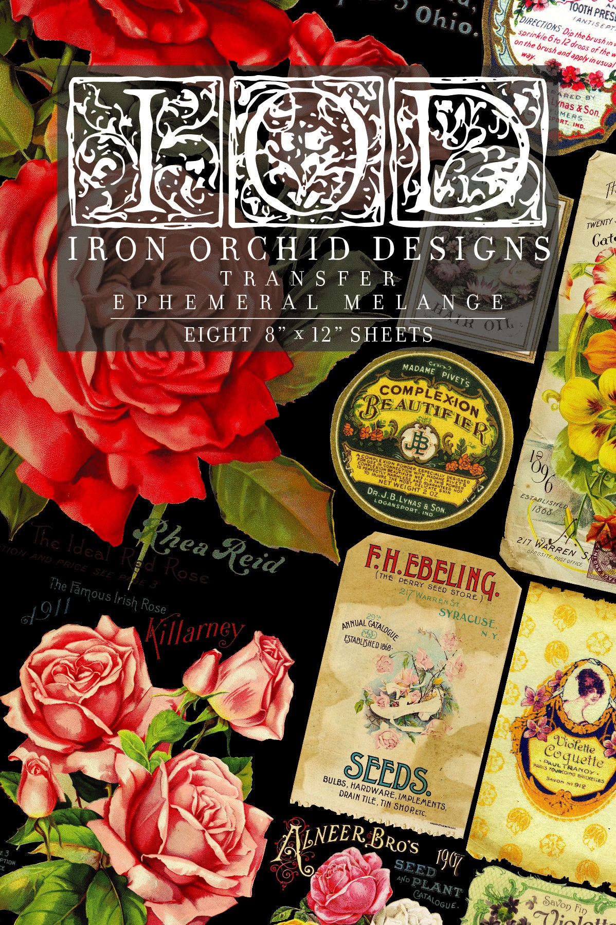 Ephemeral Melange  Iron Orchid Designs Transfer