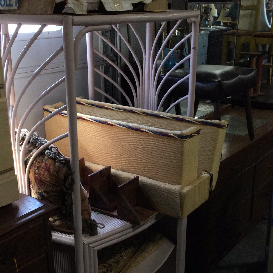 Pink Wooden Entertainment Center with two Shelves