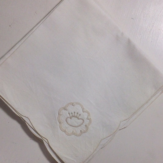 Set of 5 Cream Linen Napkins