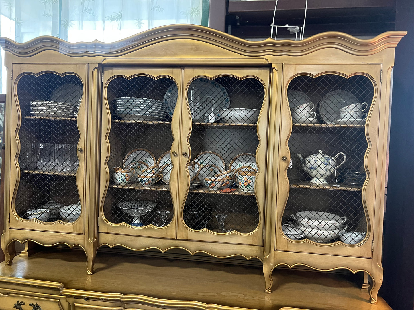 Sherwood Furniture brand French Provincial Gold China Cabinet