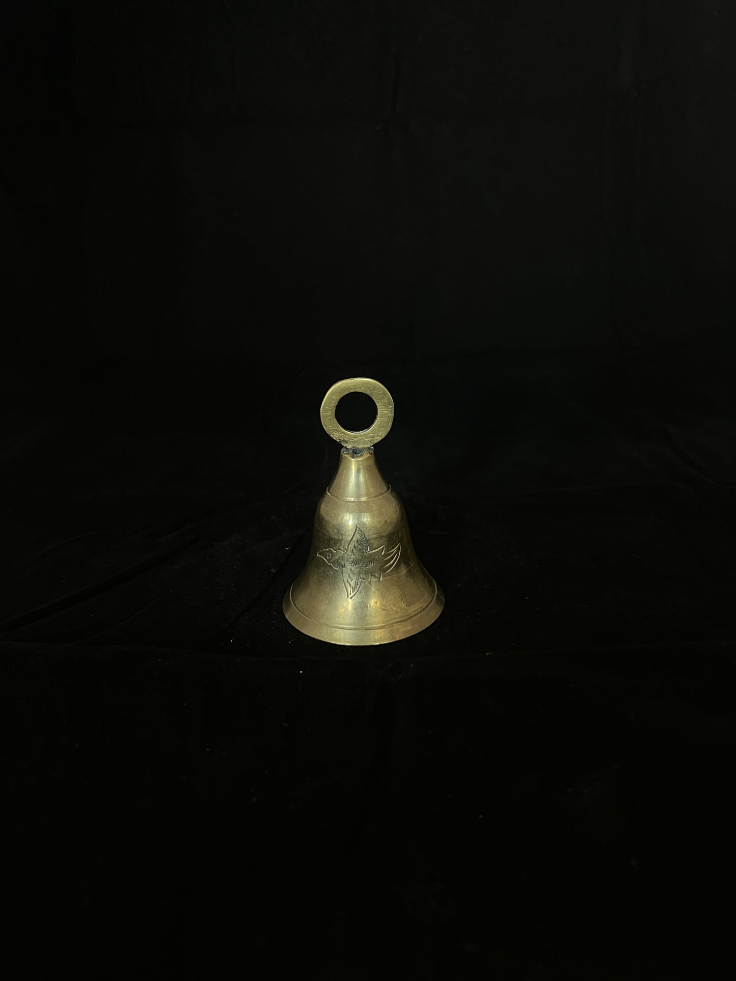 Brass Bell carved Indian Eagle