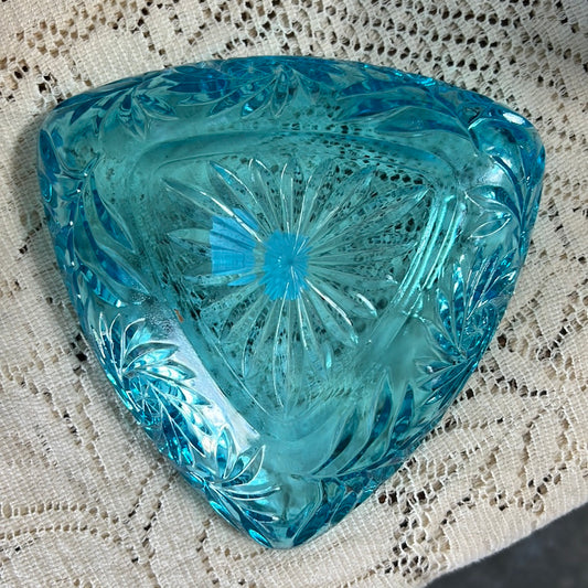 Hazel Atlas Pinwheel Capri Blue Candy Dish