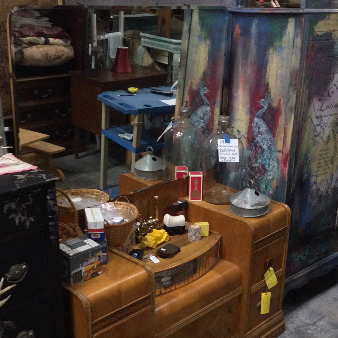 1950s Art Deco Dressing Table and Mirror