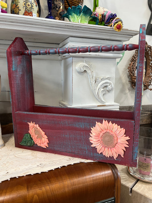 Wooden Sunflower Toolbox