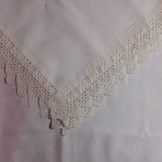 Linen and Lace Tablecloth