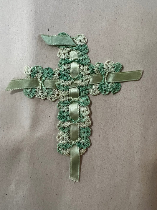 Vintage Crocheted Cross