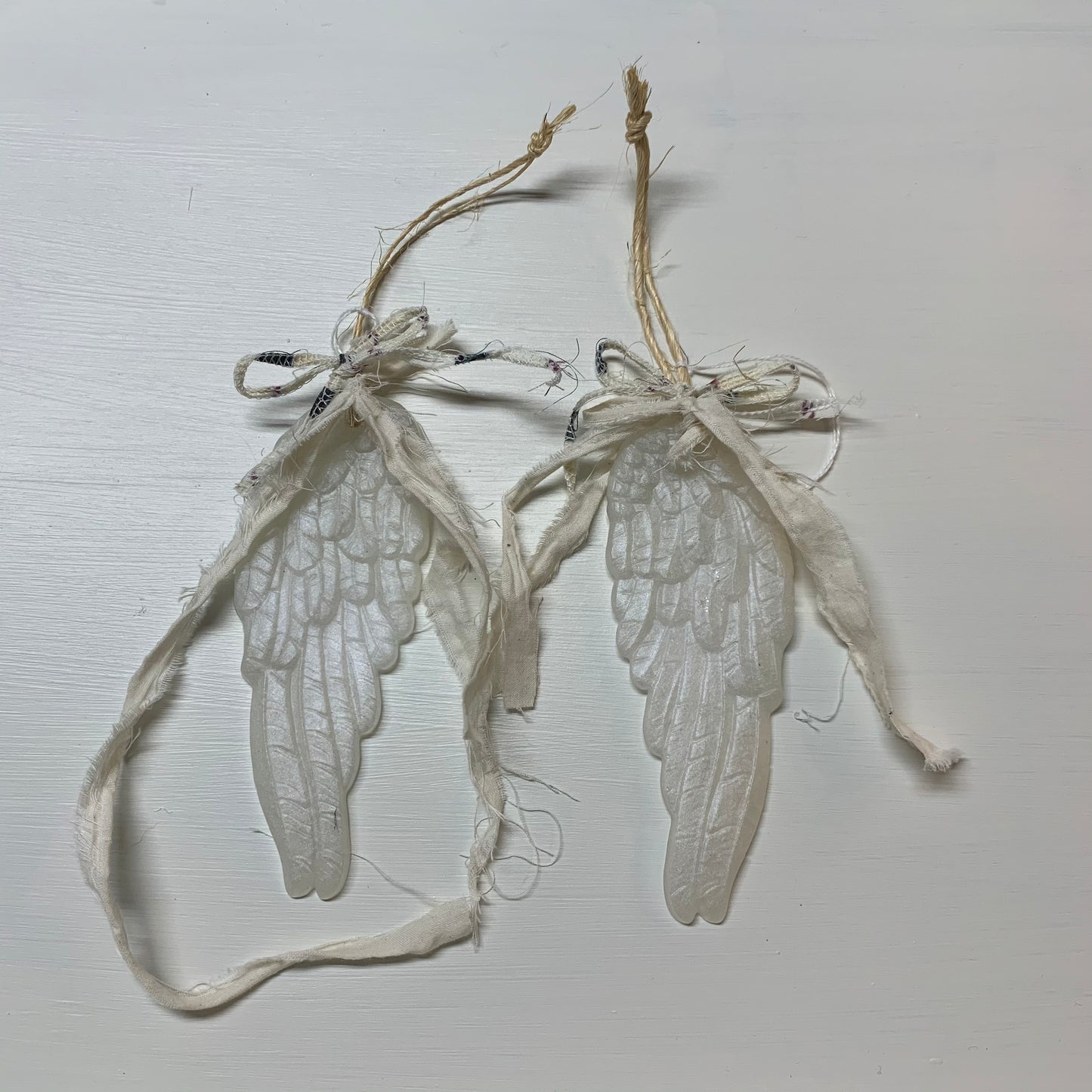 Angel Wings Christmas Memory ornaments