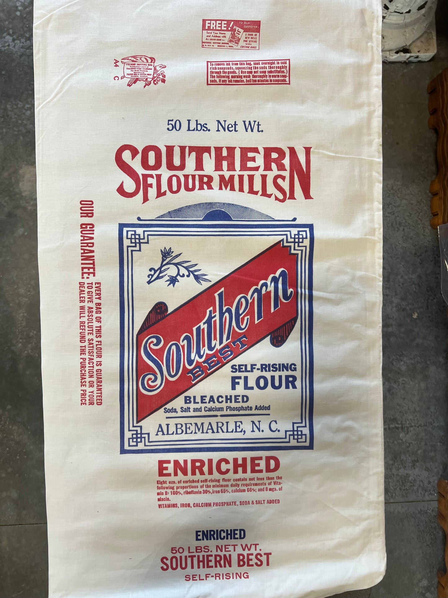 Southern Flour fabric sack