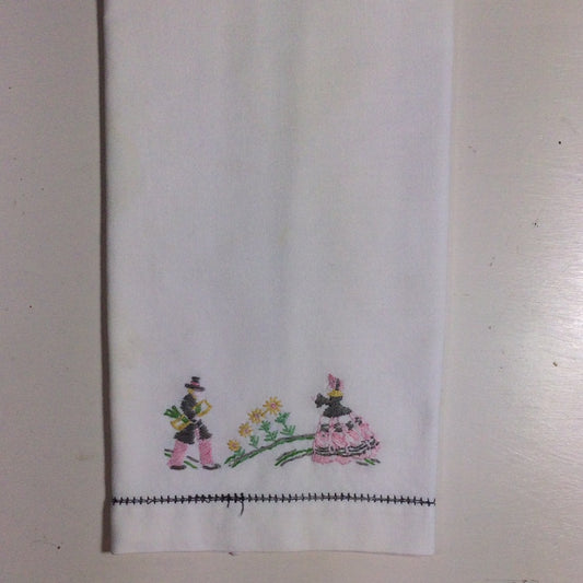 Hand Embroidered Tea Towel