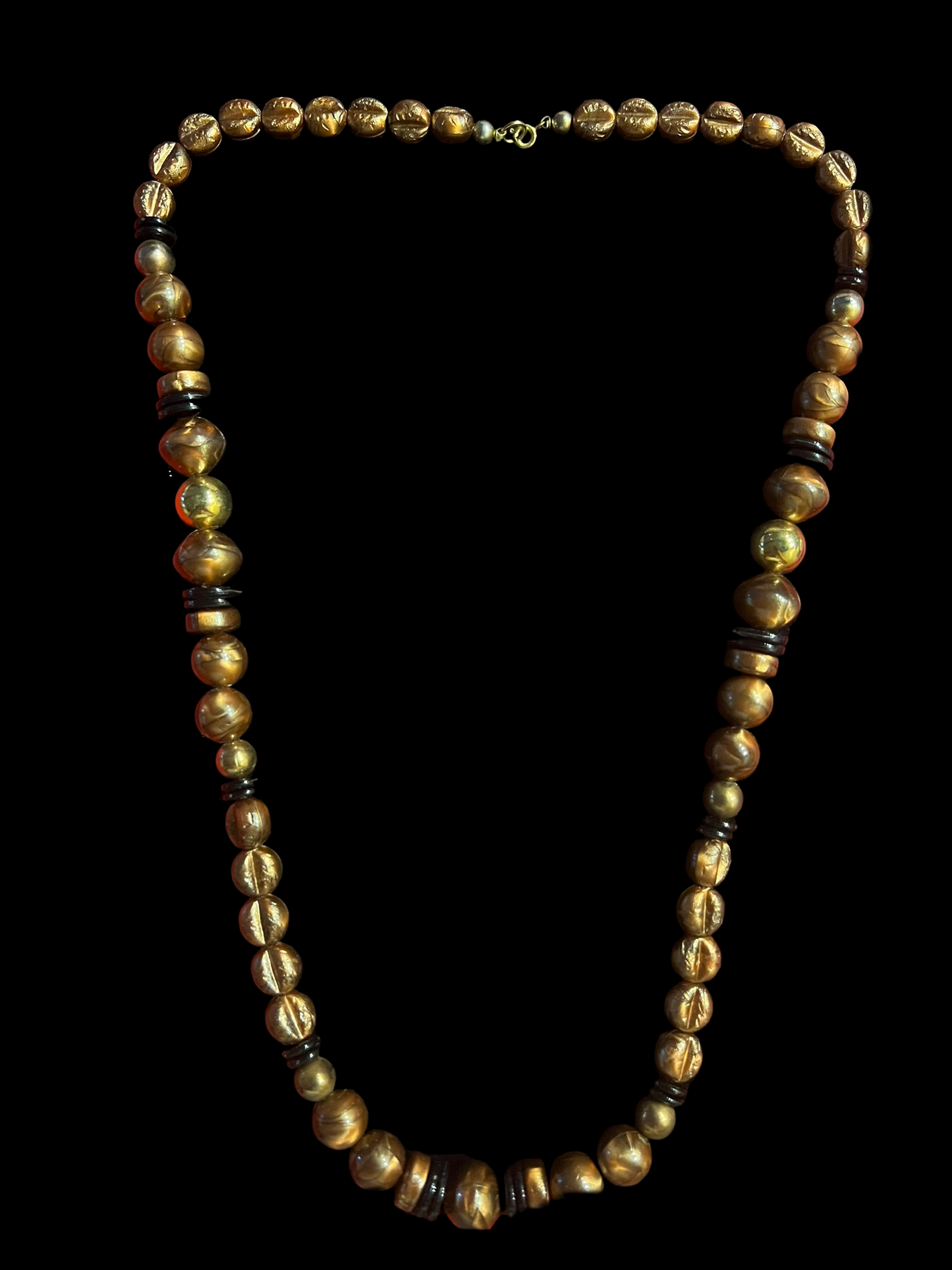 Bronzed Beaded Necklace
