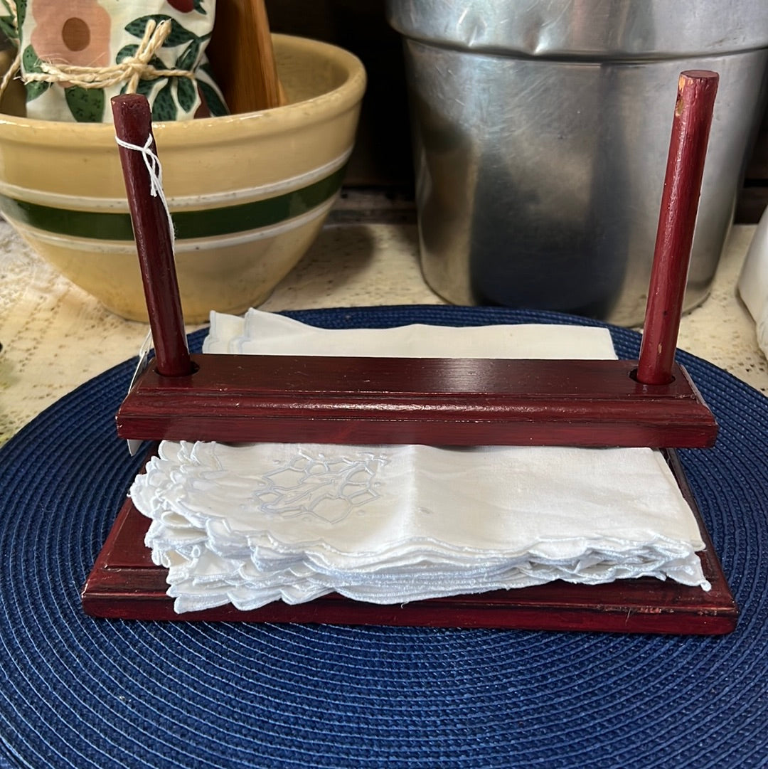Barndoor Red Napkin Holder and paper towel hanger set -Handmade-