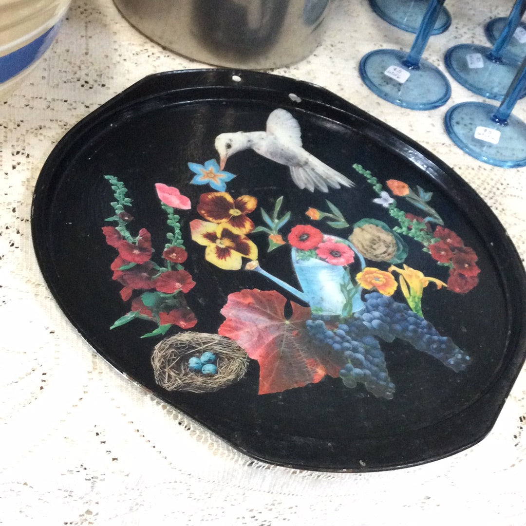 Spring decorative platter tray/wall decor