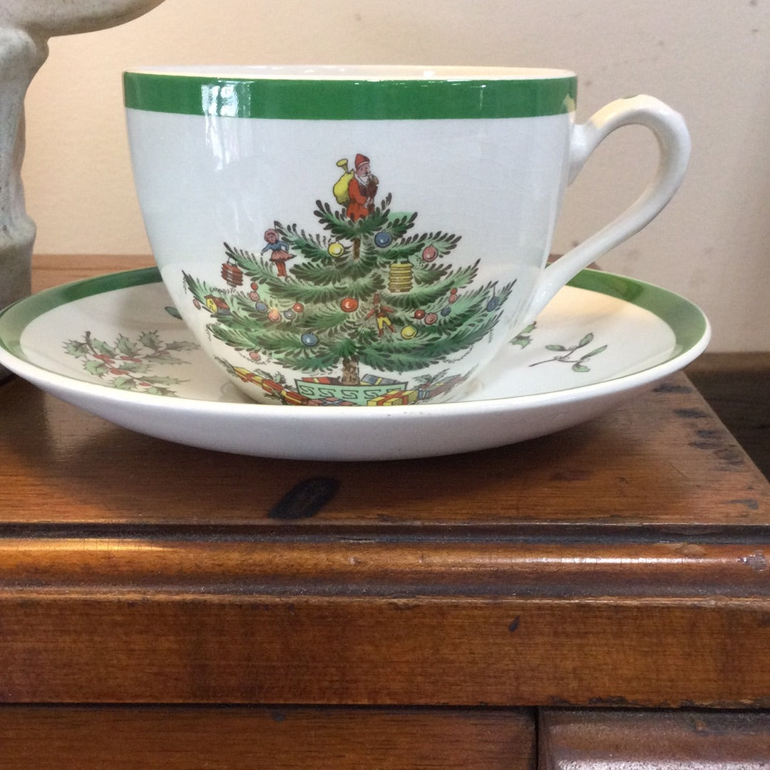 Christmas Coffee Mugs - Spode Christmas Tree Set of 4 Mugs