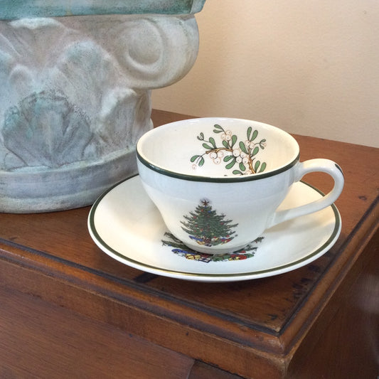 Cuthbertson Original Christmas Tree Flat Cup & Saucer