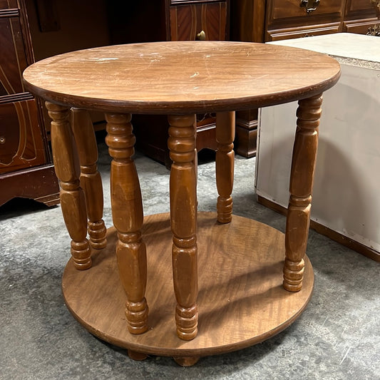 Round Mid Century Side table Night stand