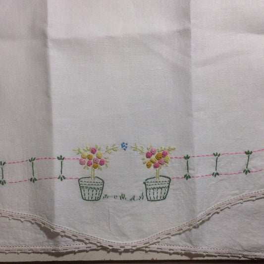 Hand Embroidered Tea Towel