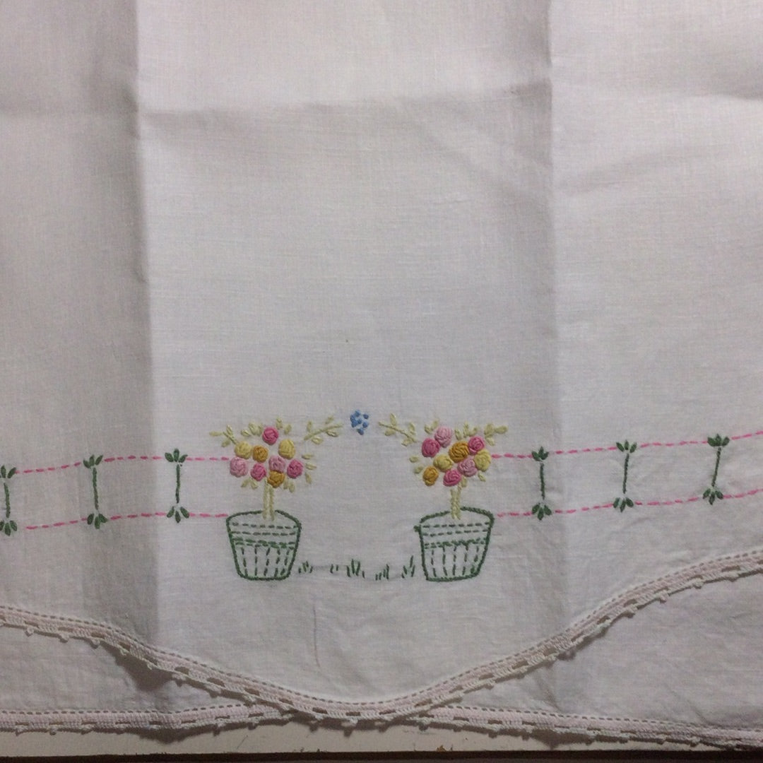 Hand Embroidered Tea Towel