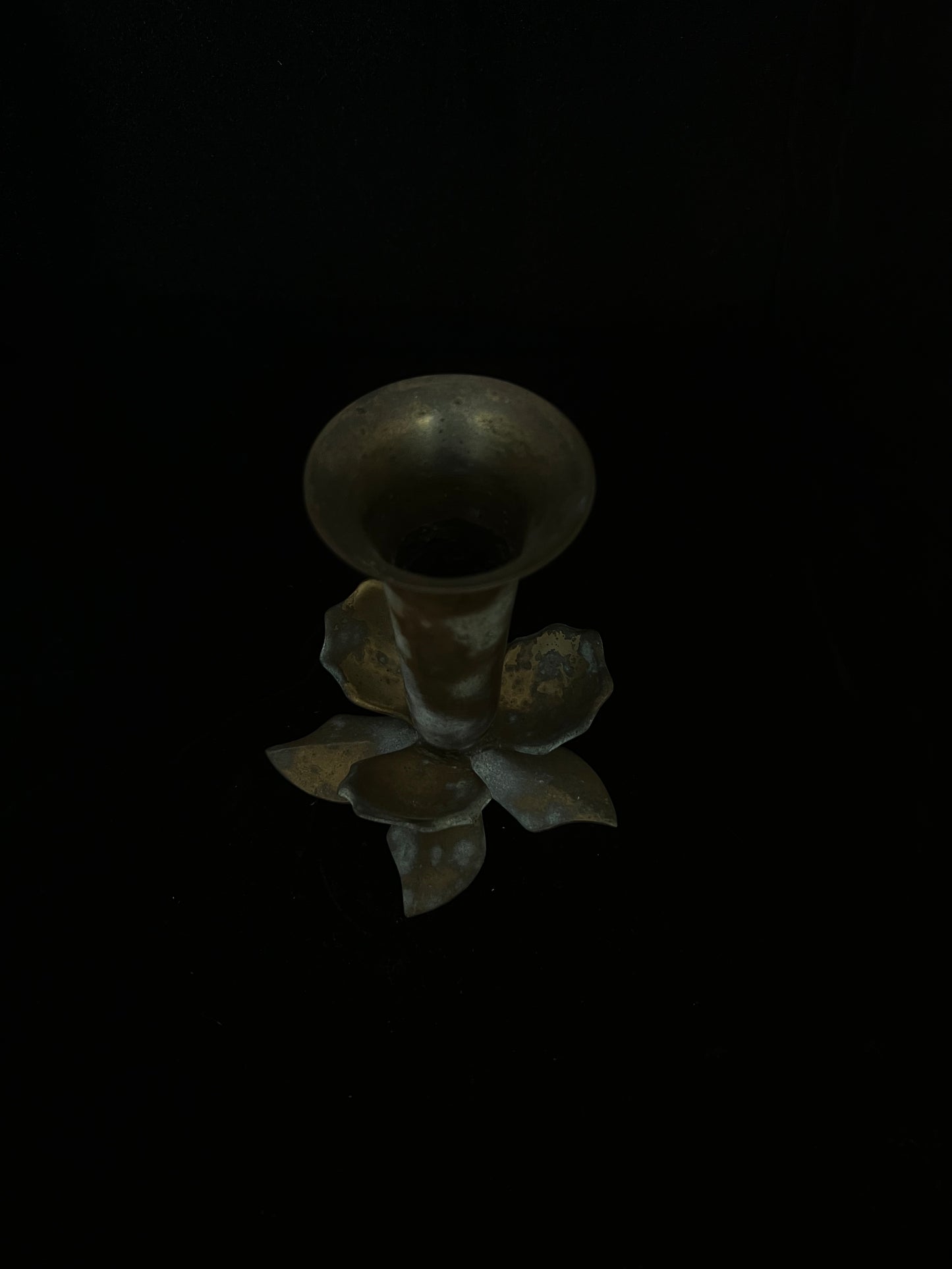 Brass lotus flower candle holder