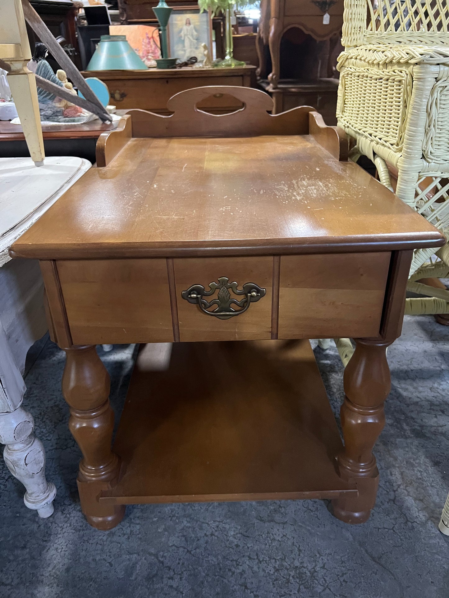 Mid Century Maple side table