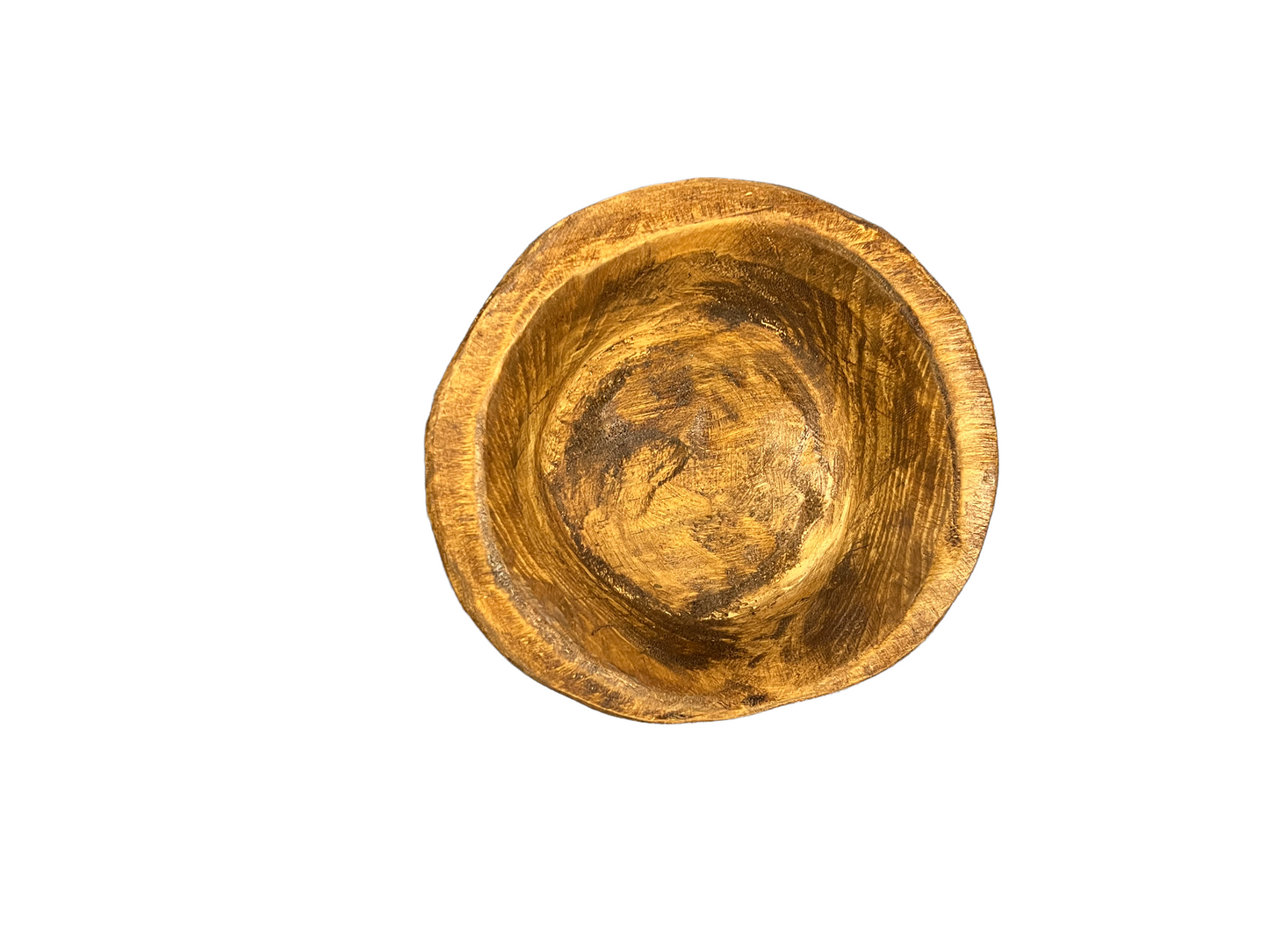 Rustic wooden dough bowl