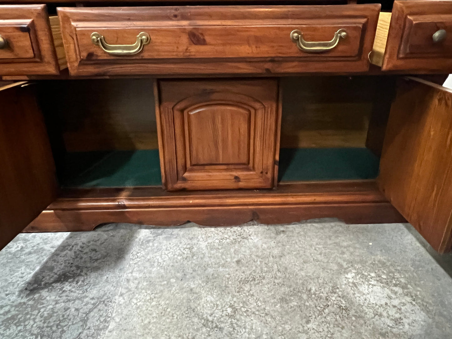 Solid Pine Modern Farmhouse Style China Cabinet