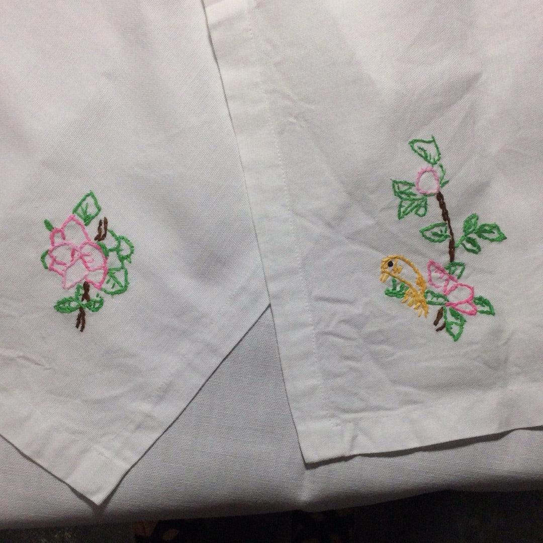 Hand Embroidered Linen Tablecloth