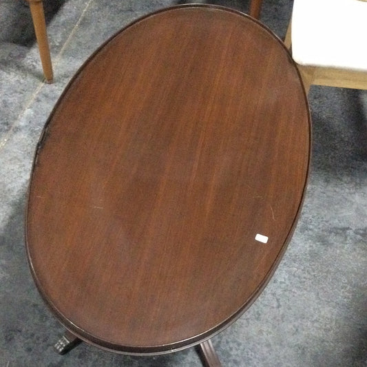 Brown Oval Coffee Table