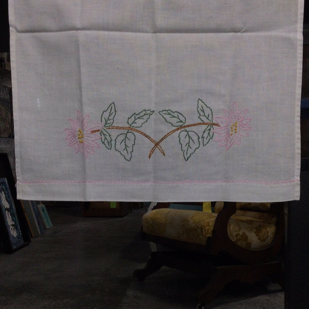 Hand Embroidered Linen Table Runner