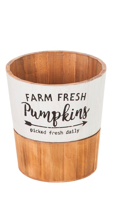 Fresh Picked Pumpkins Wooden Planters