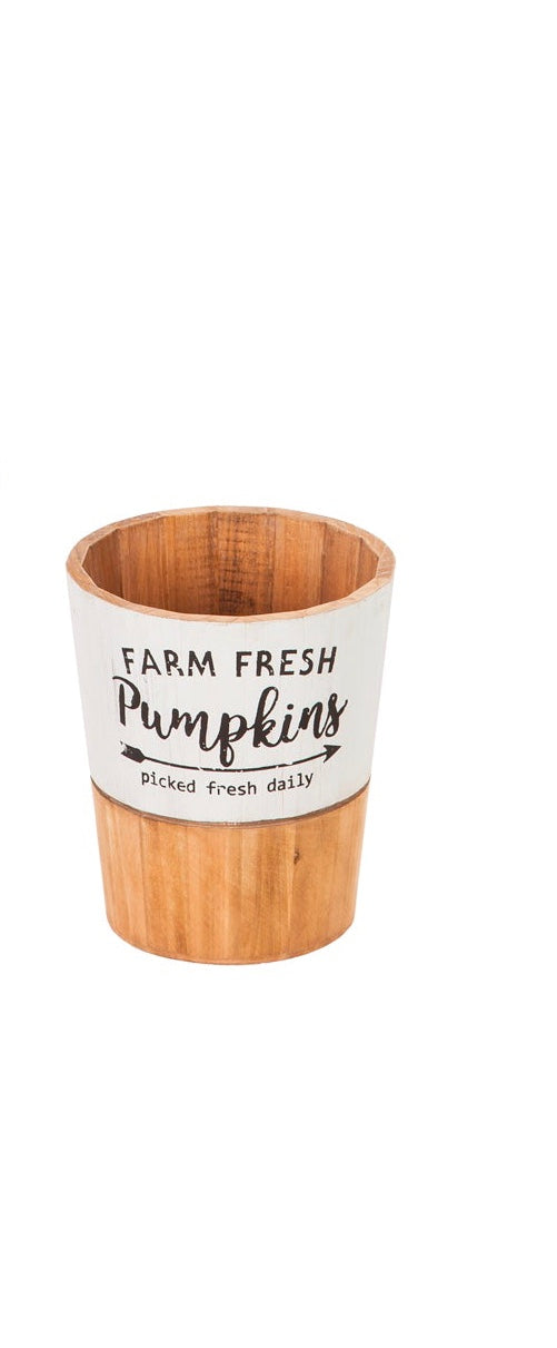 Fresh Picked Pumpkins Wooden Planters