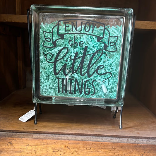 Enjoy The Little Things light up glass box