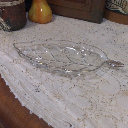 Glass Leaf Dish