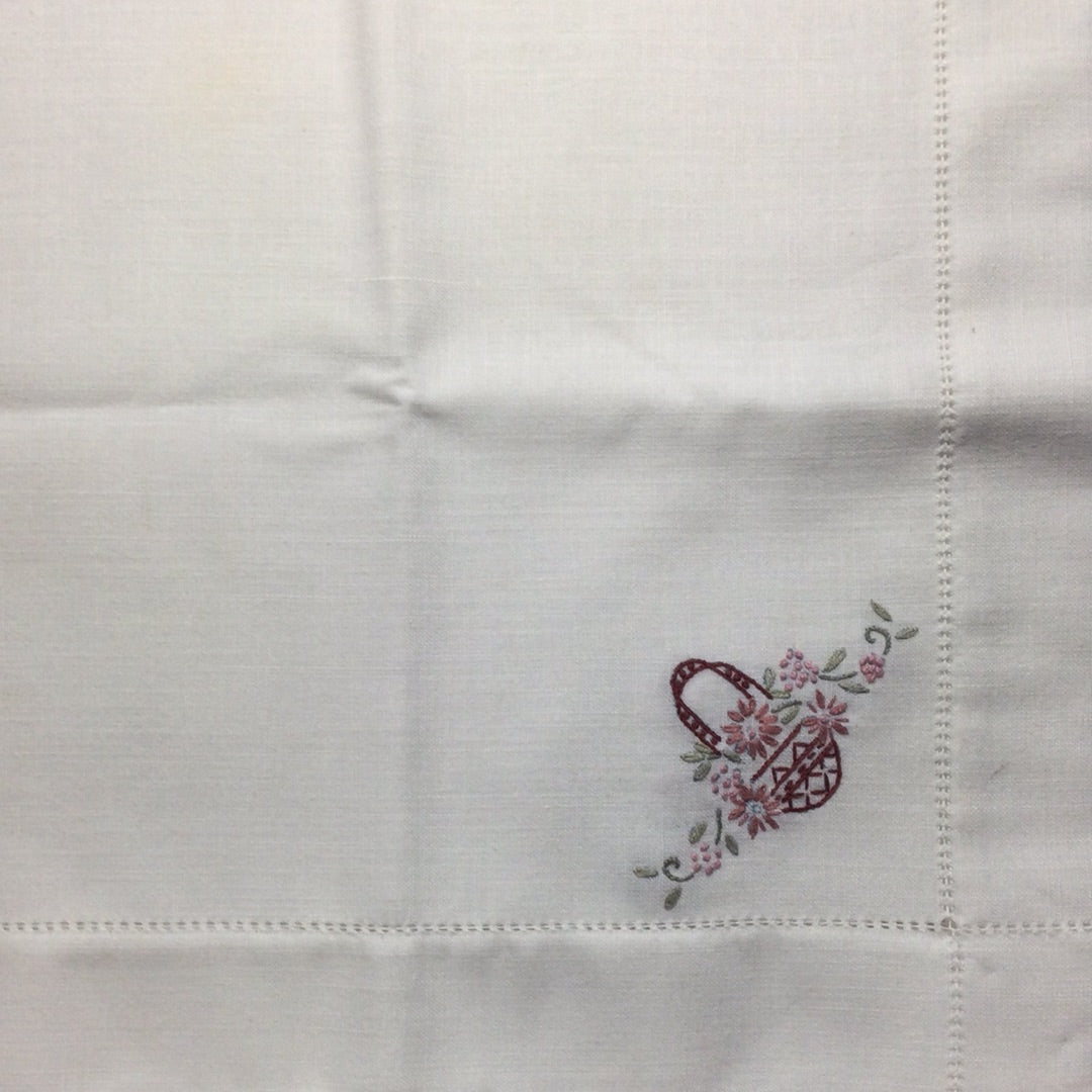 Vintage Hand  Embroidered Tablecloth