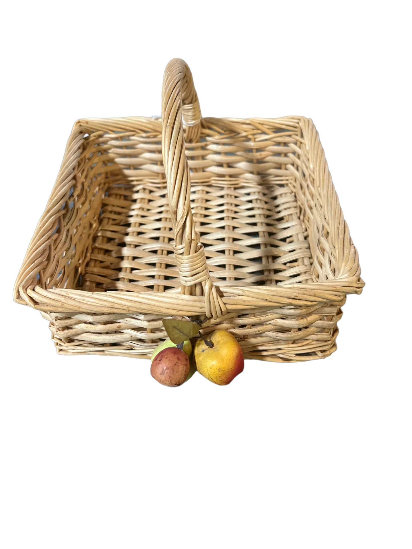 Woven Wicker Basket with fruit decor