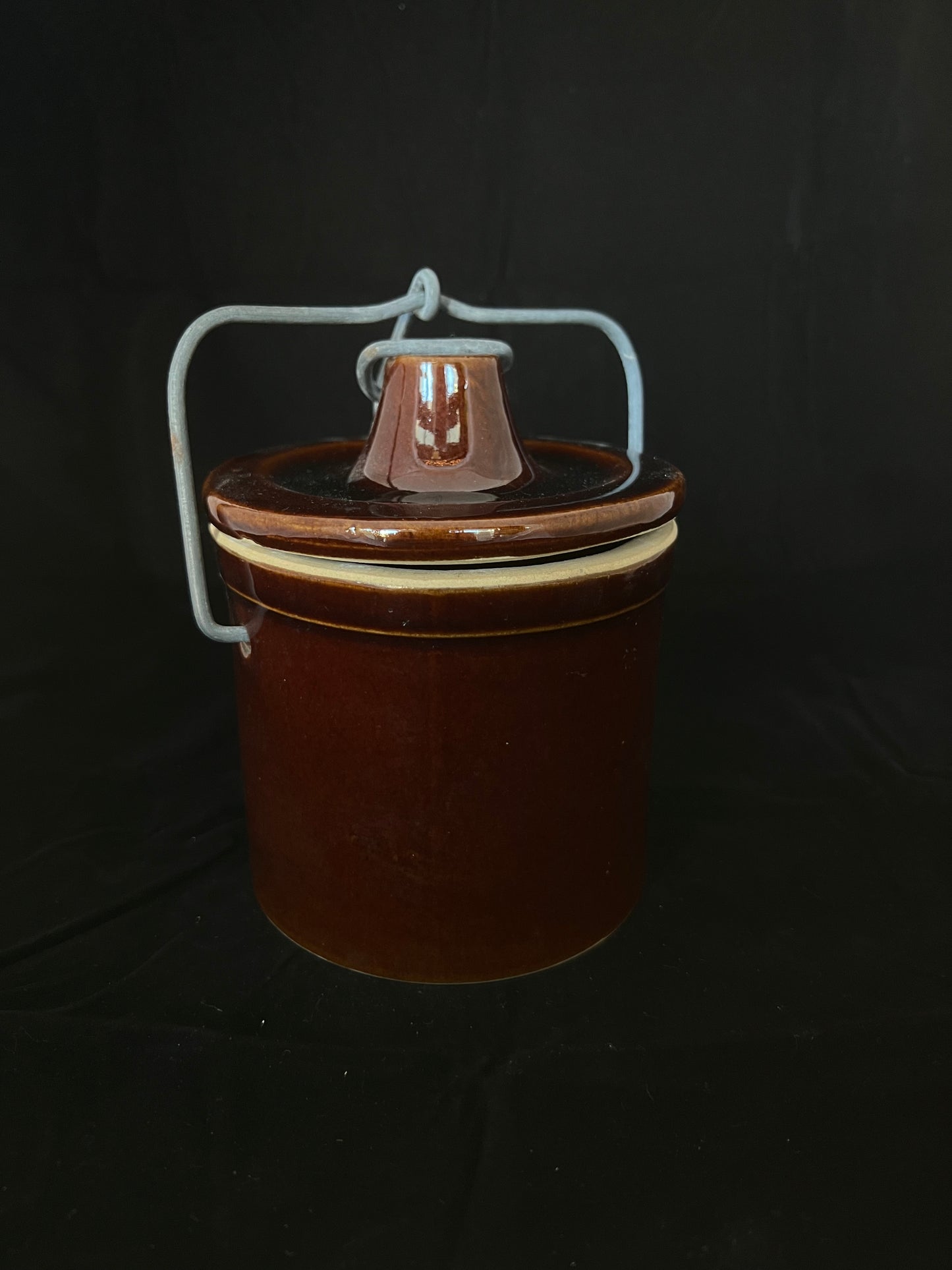 Brown Pottery Crock