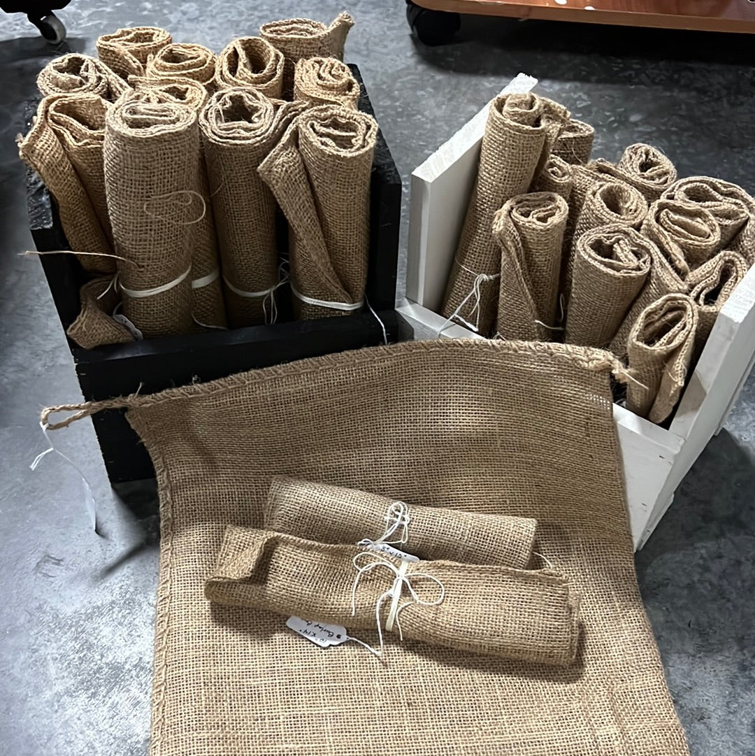 Burlap gift bags