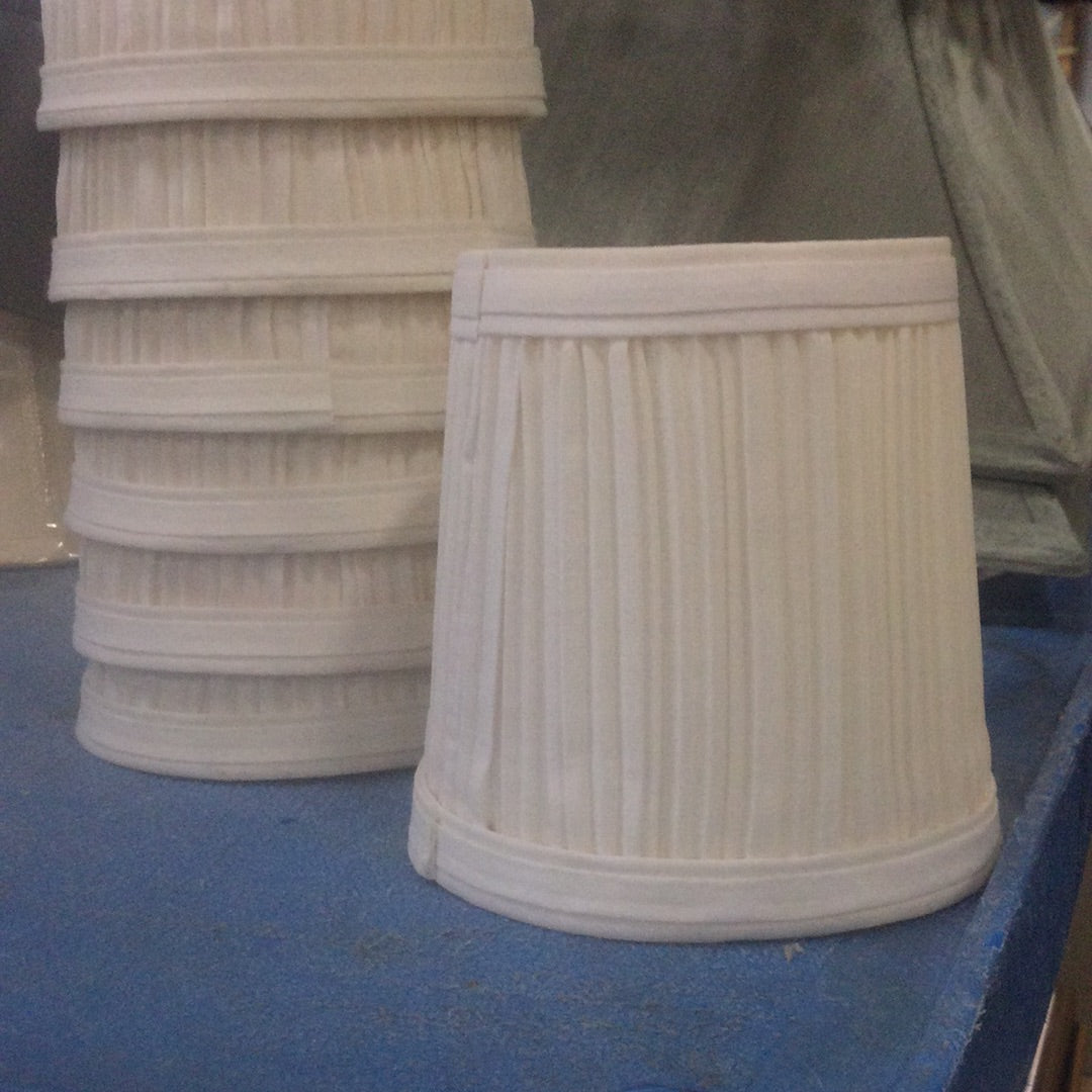 Small Ivory Pleated Lamp Shade