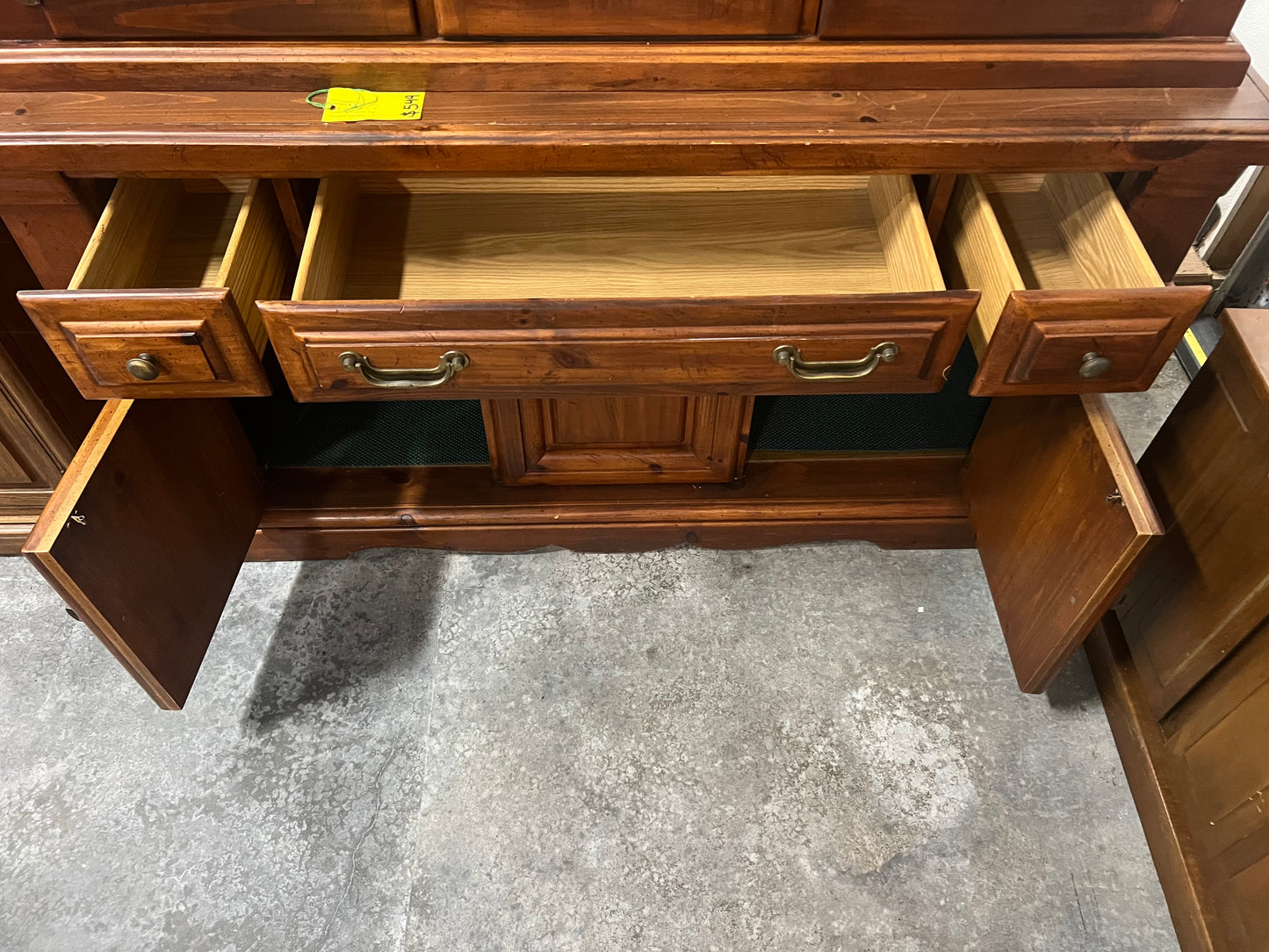 Solid Pine Modern Farmhouse Style China Cabinet