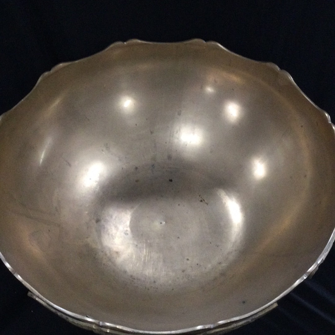 Vintage Brass Punch Bowl/ Decor