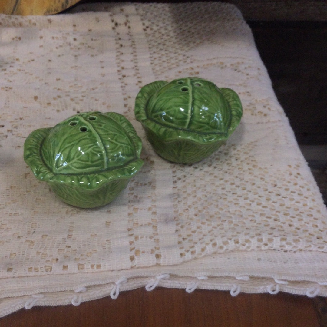 Cabbage Salt and Pepper shakers