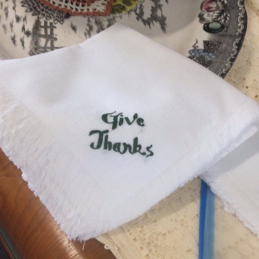 Solid Give Thanks Dinner Napkins
